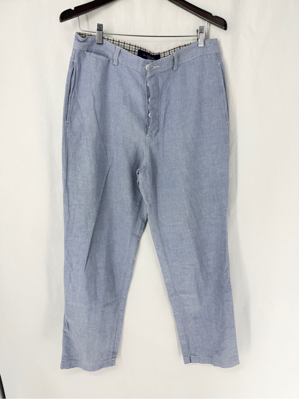Structure Light Blue 100% cotton Men’s Button-Fly Pants 34x32